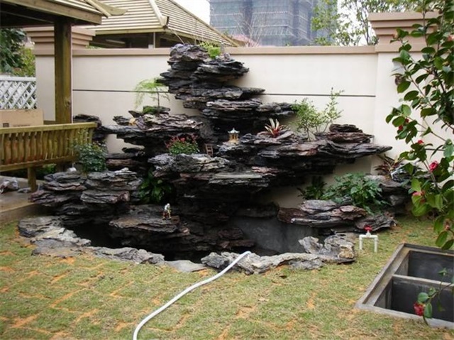 温州庭院鱼池过滤池改造