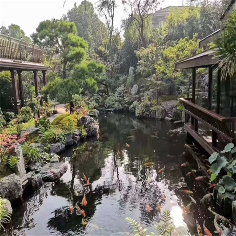 温州庭院假山鱼池样式
