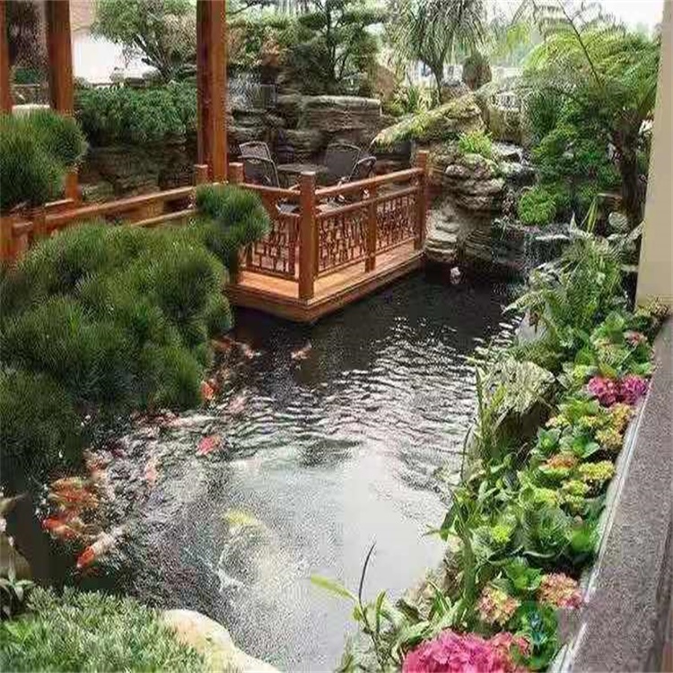 温州院子小鱼池假山设计